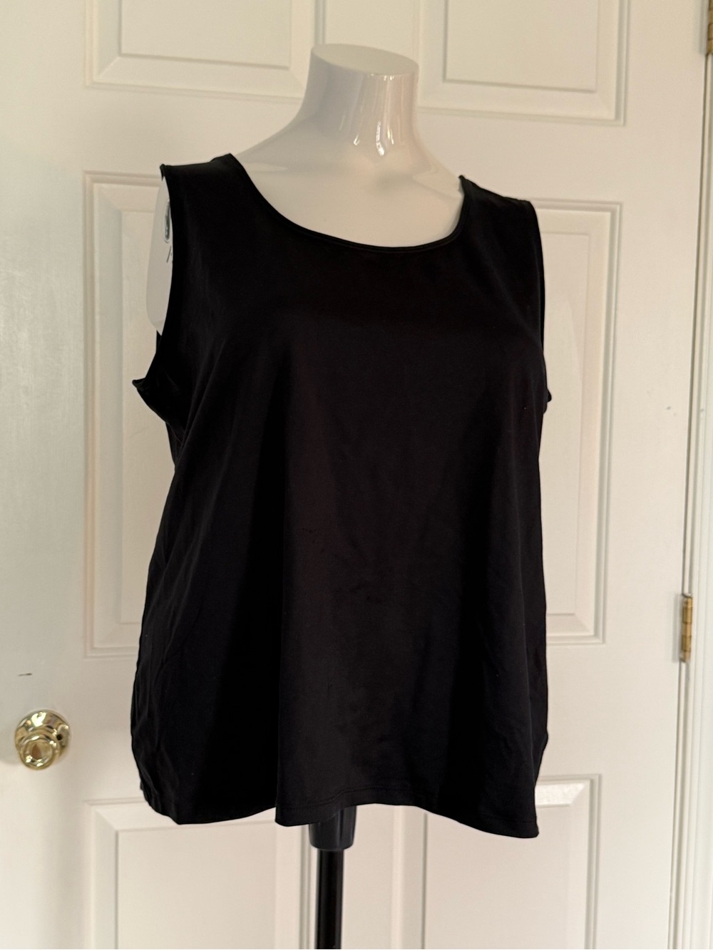 Charter Club Black Scoop Neck Cami/Tank Top